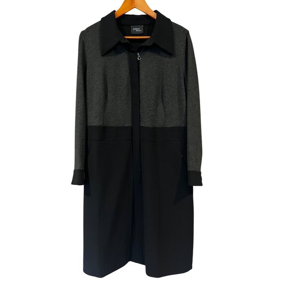 Akris  Contrast Trim wool blend Shirt dress size US 14 - Picture 1 of 11